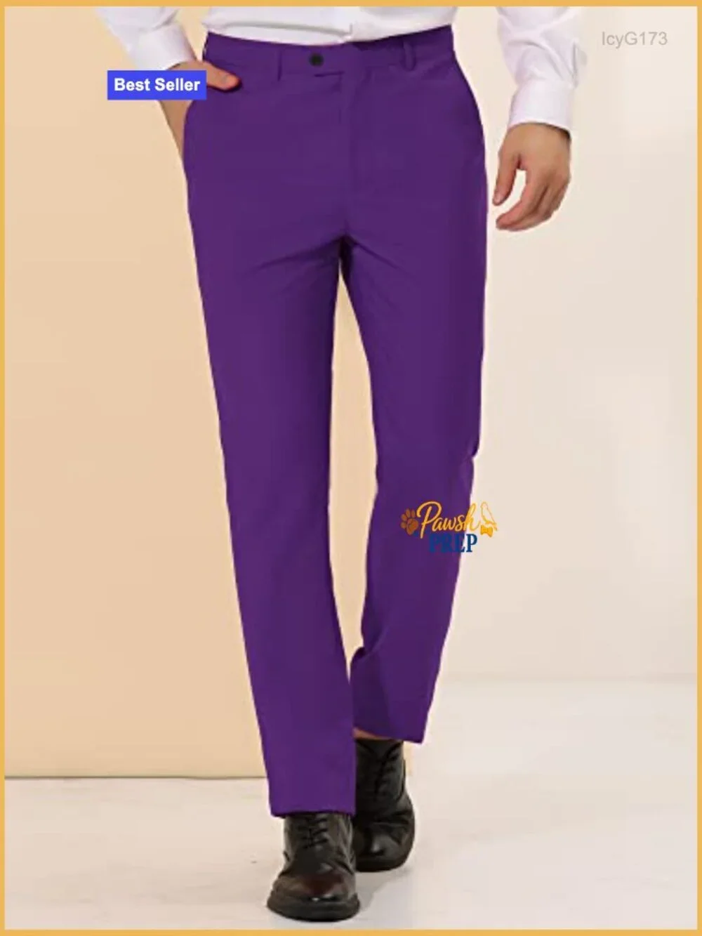 Slim Fit Flat Front Chino Dress Pants Business Wedding